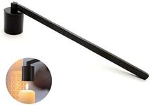 JHZABPO Candle Snuffer, Candle Snuffer Extinguisher with Long Handle, Black Stainless Steel Wick Flame Snuffer for Putting Out Candle Flame Safely