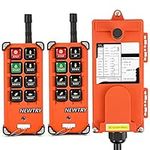 NEWTRY 12V Wireless Crane Remote Control Double Transmitters Industrial Channel Hoist Crane Transmitter Receiver