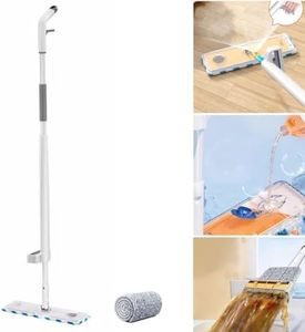 BOOMJOY Spray Mop Self Wringing Flat Mop Hands-Free Microfiber Floor Mop (Mop+Pad*2)