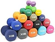 Xn8 Neoprene Dumbbells Hand Weights for Women Men Home Gym Exercise Fitness Weight Lifting Body Building Muscle Training Equipment Dumbbells Pair (4*2=8kg)