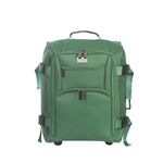 Cabin Bag with Handle & Spinning Wheels, Travel Bag, Carry on Hand Luggage Suitcase & Extra Large 71 cm Folding Trolley Suit-case Bag 50 x 33 x 20cm (Green_A)