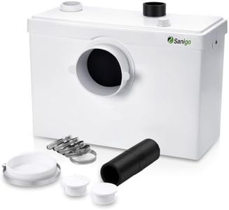 Sanigo SANI600 Broyeur Sanitaire Classique, Pompe Automatique en Acier inoxydable pour Eliminer les Eaux Usées, Silencieuse, 3/1 entrées pour WC lavabo 600W, Blanc