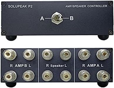 SOLUPEAK P2 2(1)-in-1(2)-Out Amp Amplifier Speaker Switcher Selector Switch Splitter 2-Way Loudspeaker Control Combiner Box