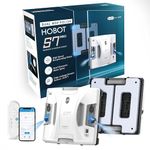 Hobot S7 Pro Dual Mop Polish Window Cleaning Robot,15nm Dual Ultrasonic Spray, 4800Pa Suction, App & Remote Control | for Framed/Frameless Glass, Any Thickness, Indoor/Outdoor Use