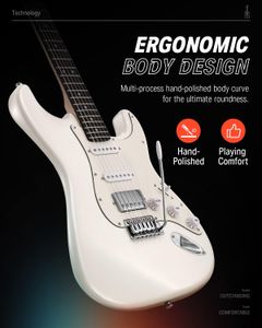 Donner 39-Inch Electric Guitar Kit – Polar White