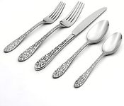 Oneida T638020A Ivy Flourish 20-Piece Fine Flatware Set, Service for 4