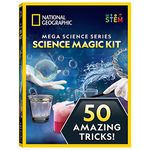 National Geographic Science Magic Kit - Perform 20 Unique Experiments As Magic Tricks, Includes Magic Wand And Over 50 Pieces, Learning Science Kit For Boys And Girls, Off White