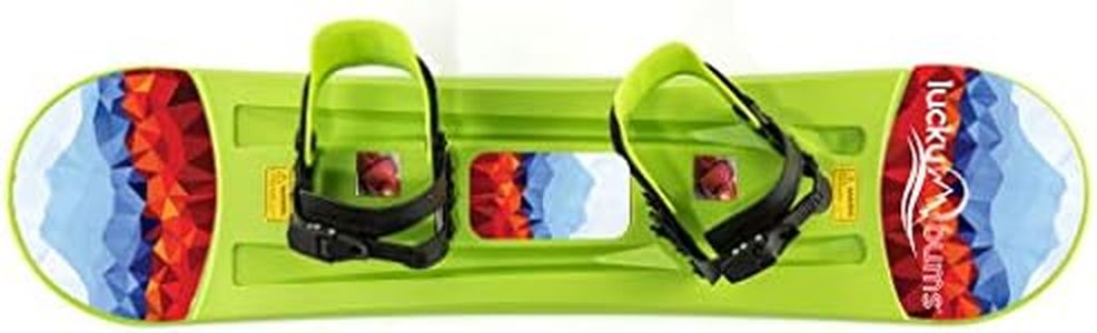 Lucky Bums Kids Beginner Plastic Snowboard, 120cm, Green
