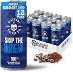 Blackout Coffee Ready-to-Drink Cold Brew Blueberry Latte, Smooth & Creamy, Ideal for On-the-Go, Mornings & Afternoon Boosts, 11 fl oz Cans (12 Pack)