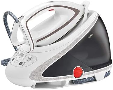 Tefal Dampfbügelstation Pro Express Ultimate, 7,7 Bar, 155 g/Min. Kontinuierlicher Dampf, 500 g/Min. Extra-Dampfstoß, 2600 Watt, Kalk-Kollektor, Bügeleisen Dampfstation, weiß/grau, GV9567