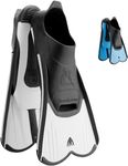 Cressi Light Fins Short Swimming Fins - Agile Training Flippers for Muscle Conditioning - Lightweight Travel Flippers - Compact Snorkel Blade - White - 41/42 (7/8)