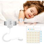 Bed Wetting Alarm for Children,White Wired Bed-Wetting USB Rechargeable Potty Training Pee Sensor with Sounds and Vibration Bedwetting Alarm for Baby Toddler and Elderly Adults