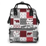 Buffalo Plaid Diaper Bag Backpack With Multi-Function Waterproof Maternity Nappy Bags For Mom & Dad Insulated Pocket Large Capacity Travel Organizer Bag Durable And Stylish