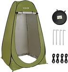 Hirynel Pop Up Privacy Shower Tent with Rain Cover Portable Toilet Tent Outdoor Sun Shelter Camp Bathroom Changing Dressing Room for Hiking Beach Picnic Fishing Potty, UPF 50+ (Green)