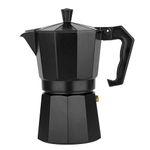 MERMOO YILAN Moka Pot Classic Stovetop Espresso Coffee Maker 6 Espresso Cups 300ml Black Espresso Maker Italian Style Coffee Pot