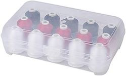 Simthread Machine Embroidery Thread with Storage Box 1000M (1100Y) Polyester 20 Options 15 Spools Set for Embroidery Sewing Machine (5 White 5 Black 5 Red)