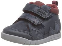 Clarks Rex Park T Sneaker, Navy Leather, 7 UK Child