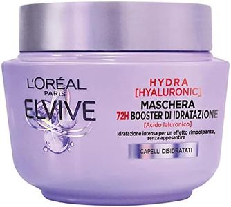 L'Oréal Paris Elvive Maschera Hydra Hyaluronic, 72H Idratazione Profonda, con Acido Ialuronico, 300 ml