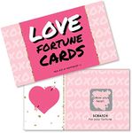 Big Dot of Happiness Be My Galentine - Galentine’s and Valentine’s Day Party Game Scratch Off Love Fortune Cards - 22 Count