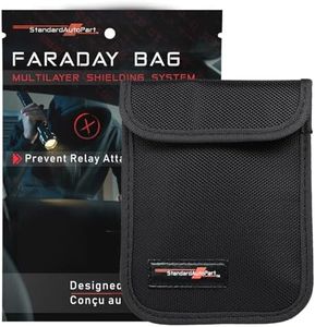 StandardAutoPart Premium Faraday Bag for Car Keys – Anti-Theft Key Fob Pouch with RFID Signal Blocker, Protects Against Car Hacking & Relay Attacks - Magnetic Closure (Single Pack)