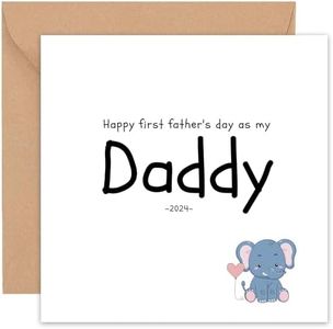 Felbridge Studio - First Fathers Day Card - 1st Father's Day Cards - Gift Gifts - From Baby Bump Child Boy Girl Son Daughter Kid - For Dad Daddy Father s Stepdad Stepfather - 14cm…