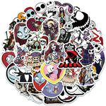 Nightmare Before Christmas Stickers, Halloween Theme Movie Decals Stickers for Water Bottles Scrapbook Computer Laptop Luggage Motorcycle Graffiti Decoration(Halloween 50PCS)