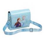 Disney Girls Handbag, Shoulder Bag with Adjustable Strap - Girls Gifts (Light Blue Frozen)