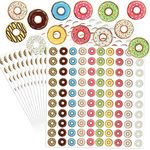 Hole Label Loose-Leaf Paper Hole Reinforcement Stickers Assorted Donut Designs 0.25 inch Binder Hole Reinforcements Labels for School, Home and Office Hole-Punched Pages 2000 Pcs