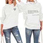 FCYOSO Dear Person Behind Me Hoodie for Men and Women Personalized Sweatshirt with Words on Back Casual Long Sleeve Tops White M