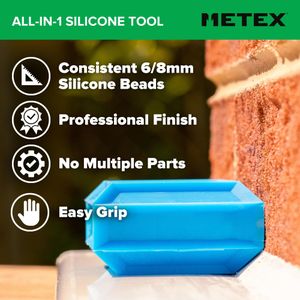 Metex 5-in-1 Silicone Caulking Tool – Remover and Finisher