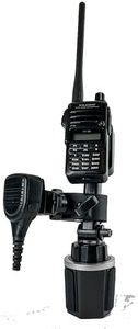 Lido Cup Holder Mount with Adjustable Height for Icom Kenwood Yaesu Handhelds