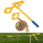 Nisorpa Fence Stretcher Tensioner Chain Strainer Heavy Duty Fence Puller Energiser Repair Tool for Cattle Barn Farm Fencing Repair Plain & Barbed Wire Stretcher Tool 47.25'' Chain Capacity 2200lbs