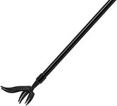 OOir onOO High Hardness Weed Pulling Tool - Manual Stand Up Weed Puller with 48" Metal Handle & 4-Claw Steel Head Design - Easily Remove Weeds Without Bending or Kneeling