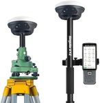 E1 RTK GNSS Survey Equipment RTK GNSS GPS with IMU Rover & Base Handheld Collector Total Station Surveying Equipment, with Survey Software 1cm Accuracy, 1408 Channels(Exclude Poles,Tripods,Tribrach)