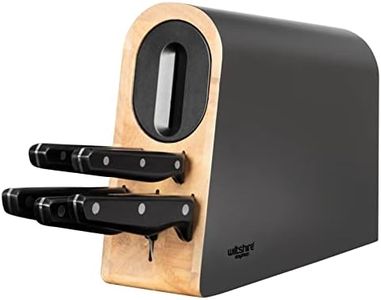 Wiltshire Staysharp Triple Rivet Knife Block Set 6 Piece – Stainless Steel Kitchen Knife Set with Paring, Chef’s and Utility Knives – Built-in Sharpener