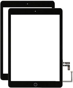 for iPad 5 5th Gen Screen Replacement A1822 A1823 2017 2 Pack Digitizer 9.7 Inch, for iPad 5th Generation Touch Glass with Home Button (Black)