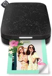 HP Sprocket 2x3 (5.1x7.5 cm) Instant Smartphone Photo Printer, Portable Color Wireless Mobile Printer, Zink Sticky-Back Photos, Print from App on Compatible iOS & Android Devices with Bluetooth, Black