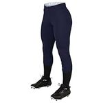 CHAMPRO Fireball Low-Rise Knicker-Style Fastpitch Softball Pants in Solid Color with Reinforced Knees