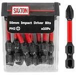 Saxton 10x PH2-50mm Impact Duty Phillips Screwdriver Drill Driver Bits Sets Tic Tac Box Dewalt Milwaukee Bosch