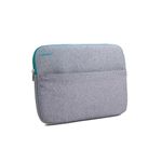 Speck Transfer Pro-Pocket Universal 15-16 Inch Laptop Sleeve with Front Pocket - Durable Protective Case for Laptops and Tablets - Compatible with MacBook Computers - Sweater Grey/Biscay Teal