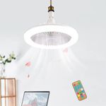 BomKra LED Ceiling Fan with Lights,