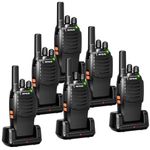 Retevis H777 Walkie Talkies Long Range Two Way Radio FRS 16 Channels Independent Integrated Charging Base Flashlight Rechargeable 2 Way Radios Long Range(6 Pack)