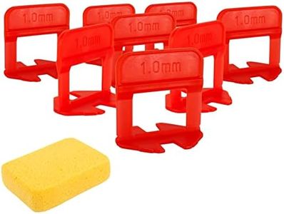 Emaistore Tile Leveling System (1/32 Inch) – 2000 Tile Spacers – Compatible with Most Wedges for Smooth, Seamless Floor & Wall Tile Installation – 1mm Ceramic & Stone Spacers
