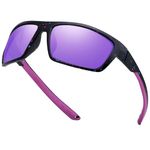 Myiaur Women Sports Sunglasses for Running Cycling UV400 Protection Polarized Lens Lightweight Wrap Around Design