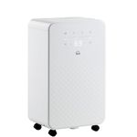 HOMCOM 12L/Day 2000mL Portable Quiet Dehumidifier with Air Purifier Filter, 24H Timer, 5 Modes, Electric Moisture Air Dehumidifier for Home Laundry Basement, White