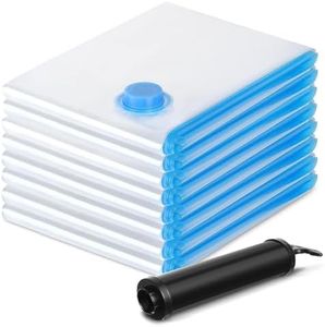 Jabykare 8 Pack Jumbo Vacuum Storage Bags, Space Saver Bags (80x100cm) - Compression Storage Bags for Comforters and Blankets - Vacuum Sealer Bags for Clothes Storage, Home Storage & Organisation