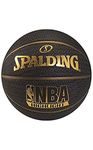 Spalding Fast S Highlight Rubber Basketball Size-7 (Black/Gold)