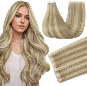 Full Shine Injection Tape In Hair Extensions, Highlight Blonde 24 Inch