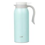 GiNT 1.5 L/51 Oz Stainless Steel Thermal Coffee Carafe, Double Walled Vacuum Thermos, 12 Hour Heat Retention, 1.5 Liter Tea, Water, and Coffee Dispenser (Upgraded Version Blue)