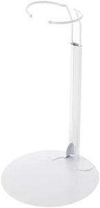 Plymor DSP-70W White Adjustable Doll Stand, fits 12, 13, 14, 15, 16, and 17 inch Dolls or Action Figures, Waist adjusts from 6 to 8 inches Around